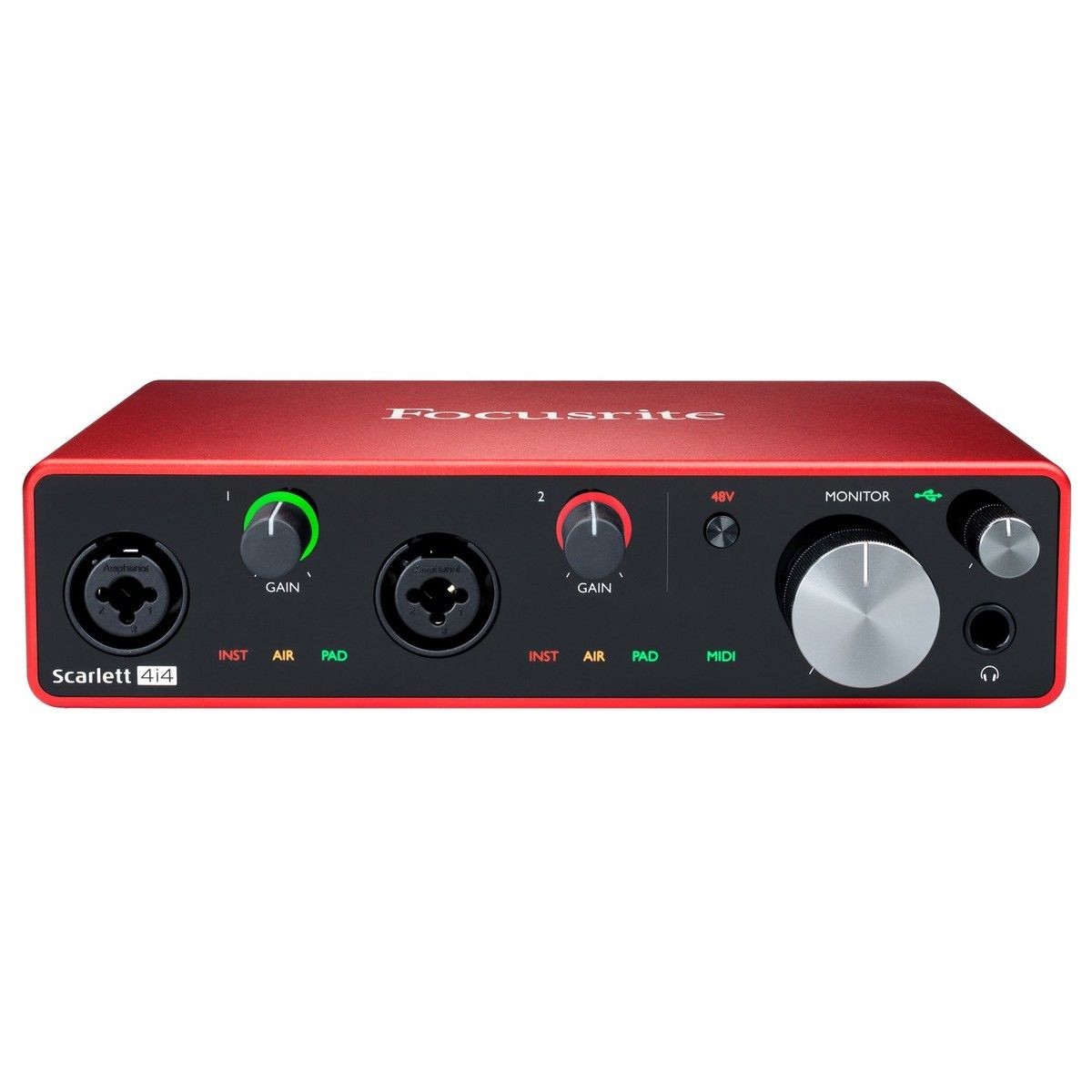 Focusrite Scarlett 4i4 (3rd Gen) - Refined Audio Performance, Legendary Quality | Studio Preamps, Easy Setup