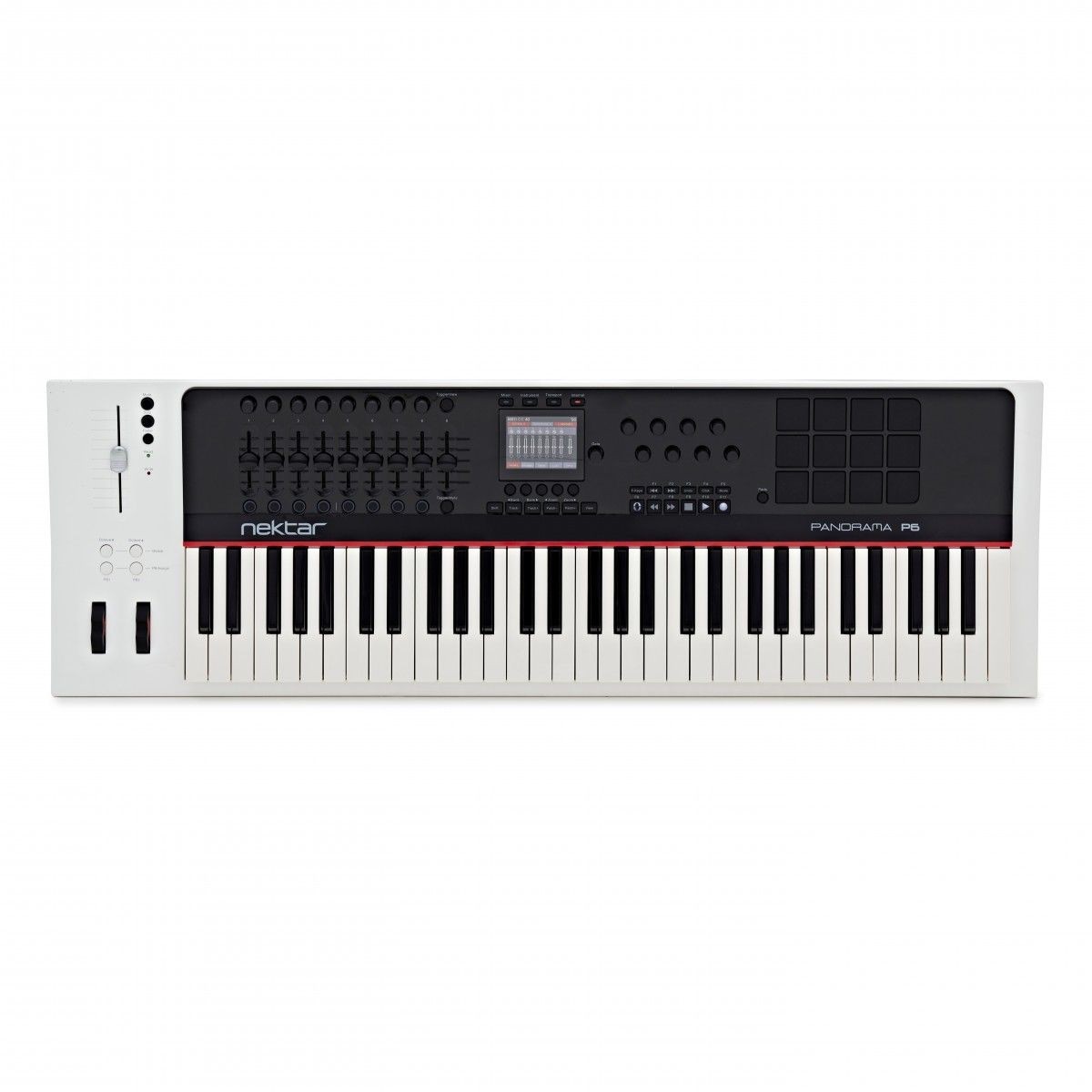 Nektar Panorama P6 61-Note MIDI Controller - Velocity-Sensitive Keys, Faders, Pads | Seamless DAW Integration, Motorized Fader, TFT Display